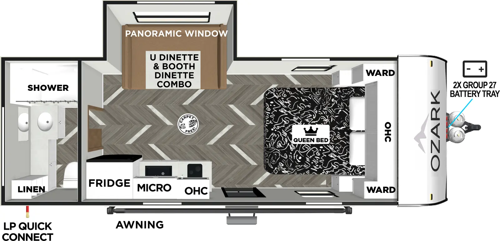 Ozark 1670RB Floorplan